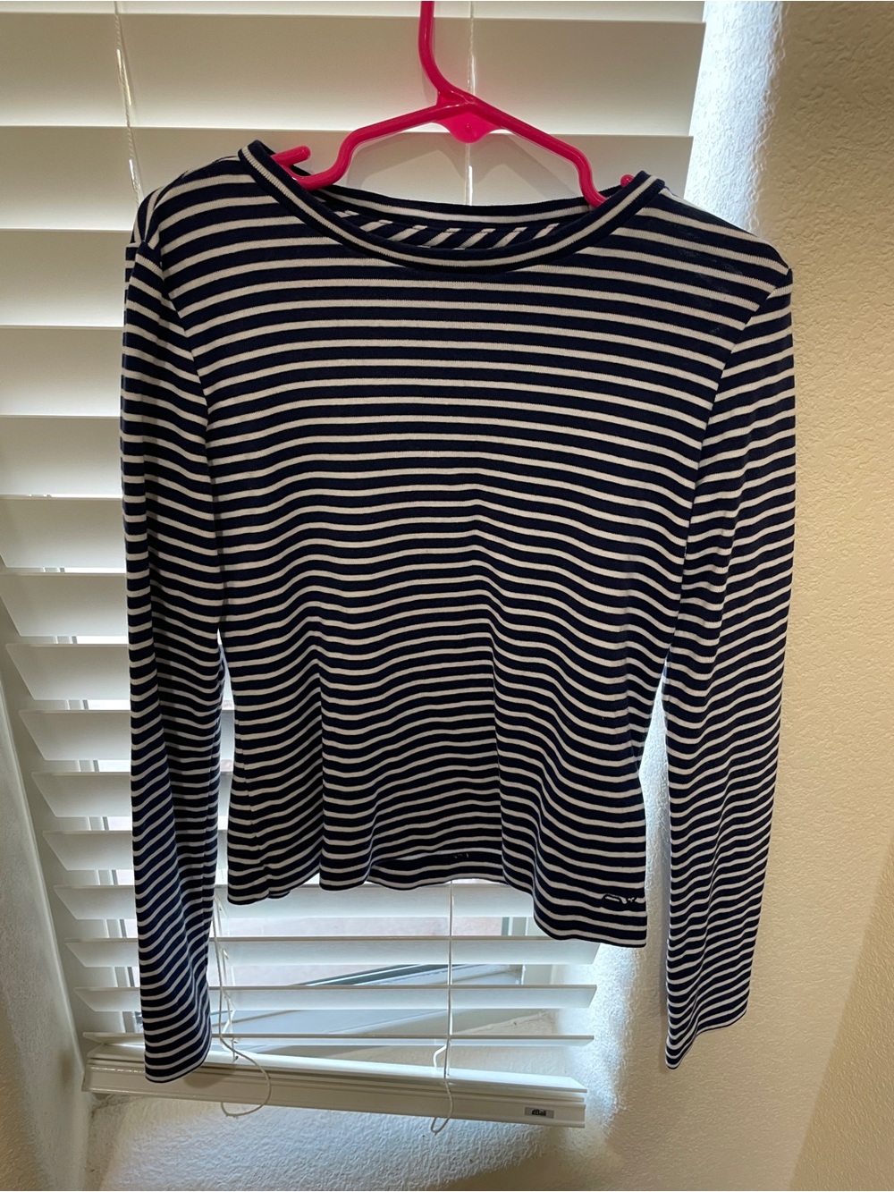 Vineyard Vines Navy & White Striped Long-Sleeve Top little girl  size S